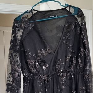 Boohoo sequin skater dress